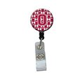 Carolines Treasures Letter O Football Crimson, Grey and White Retractable Badge Reel CJ1065-OBR